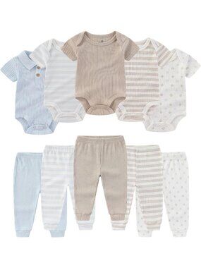 Summer Infant Bodysuit & Pant Set | Ribbed Mix & Match Baby Clothes